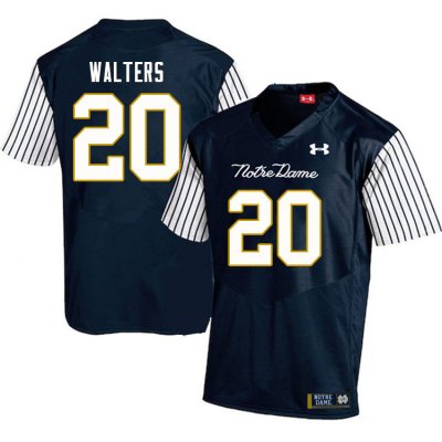 Notre Dame Fighting Irish Men's Justin Walters #20 Navy Under Armour Alternate Authentic Stitched College NCAA Football Jersey MWN3099NY